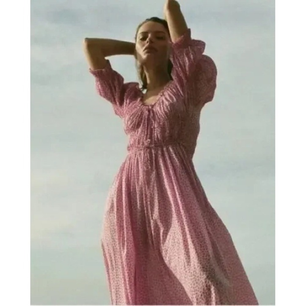 Doen Ischia Dress in Cosmos Hillside Bloom Pink Floral Print